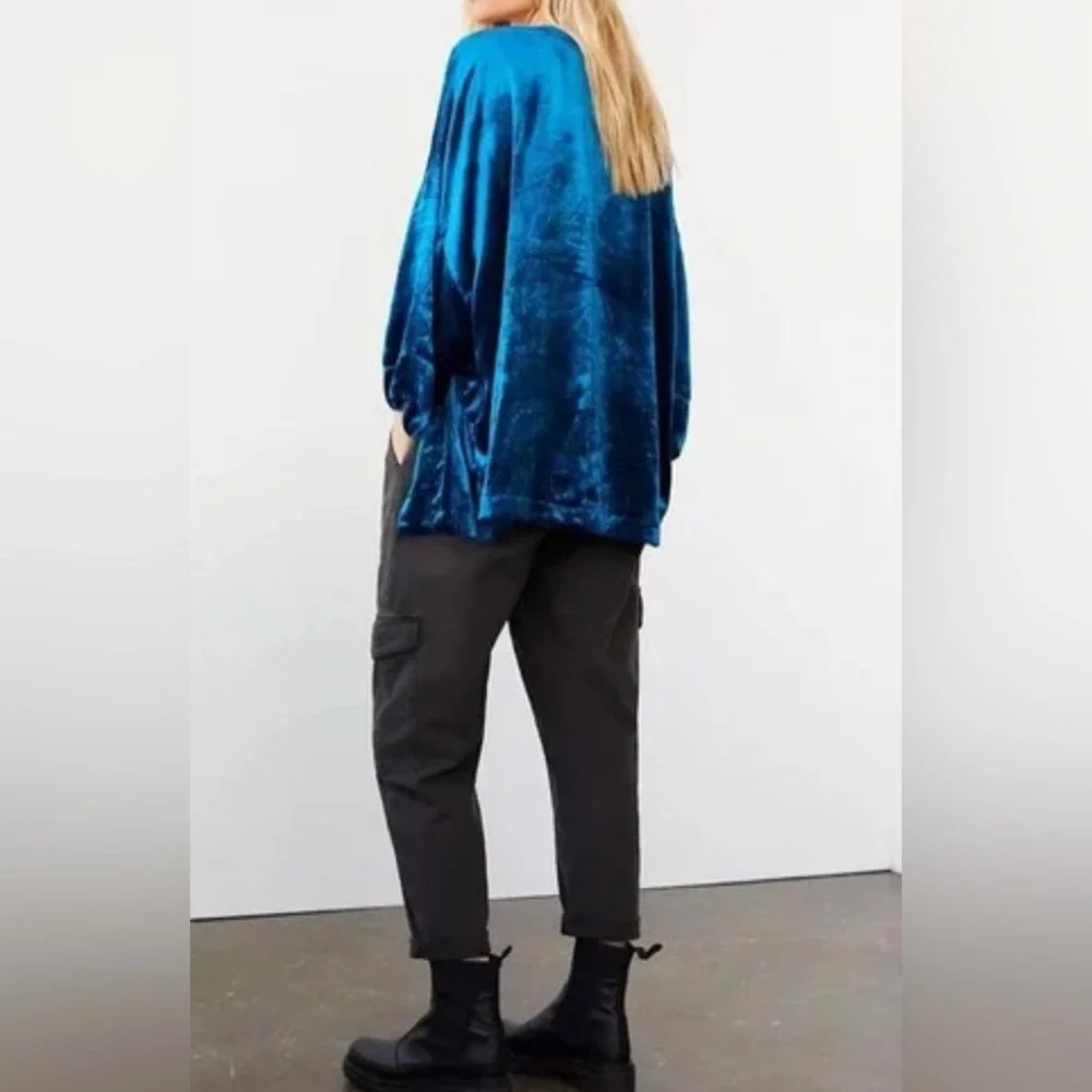 HP❤️❤️NWT Anthropologie Malin Velvet Kimono Jacket - Picture 2 of 9